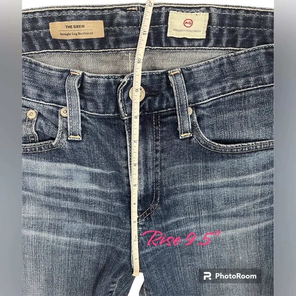 AG-Adriano Goldschmied The Drew straight leg boyfriend jean size 26R cropped - Picture 9 of 11